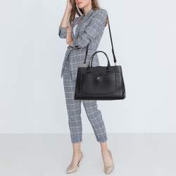 Pre Owned Chanel Black Leather Medium Neo Executive Shopping Tote