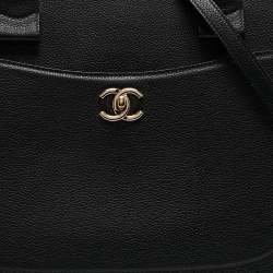 Pre Owned Chanel Black Leather Medium Neo Executive Shopping Tote