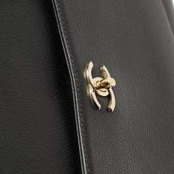 Pre Owned Chanel Black Leather Medium Neo Executive Shopping Tote