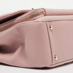 Pre Owned Chanel Pink Quilted Caviar Leather Large Business Affinity Flap Bag 