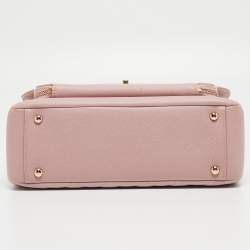 Pre Owned Chanel Pink Quilted Caviar Leather Large Business Affinity Flap Bag 