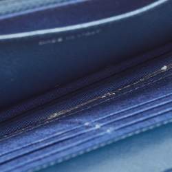 Chanel Blue Quilted Denim Classic Wallet On Chain