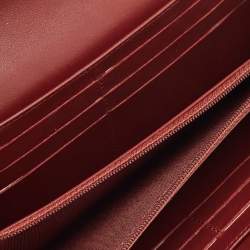 Chanel Red Quilted Leather CC Flap Wallet