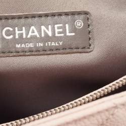 Pre Owned Chanel Pink Quilted Caviar Leather Grand Shopping Tote