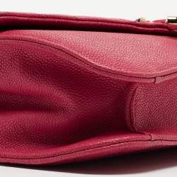 Pre Owned Chanel Pink Quilted Caviar Leather Thread Around Flap Bag