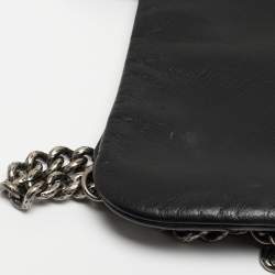 Pre Owned Chanel Black Quilted Leather Coco Pleats Flap Bag