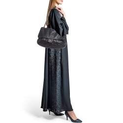 Pre Owned Chanel Black Quilted Leather Coco Pleats Flap Bag