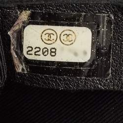 Pre Owned Chanel Black Quilted Leather Medium Boy Flap Bag