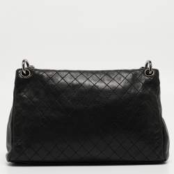 Pre Owned Chanel Black Quilted Leather Bijoux Ring Chain Hobo