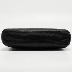 Pre Owned Chanel Black Quilted Leather Bijoux Ring Chain Hobo