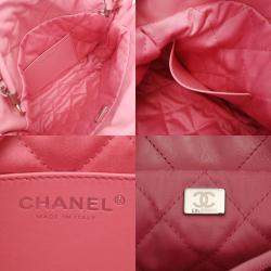 Chanel Pink Leather Mini 22 Hobo Bag