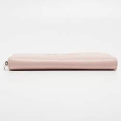 Chanel Pink Caviar Leather CC Zip Around Wallet