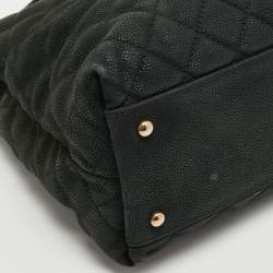 Pre Owned Chanel Black Caviar Leather Chic Quilt Tote