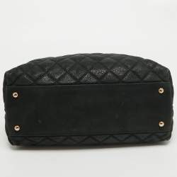 Pre Owned Chanel Black Caviar Leather Chic Quilt Tote