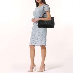 Pre Owned Chanel Black Caviar Leather Chic Quilt Tote