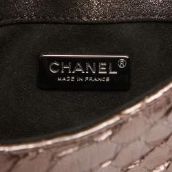 Pre Owned Chanel Bronze Python CC Flap Chain Bag