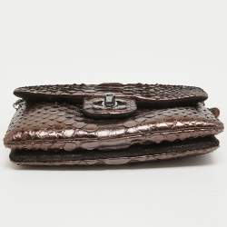 Pre Owned Chanel Bronze Python CC Flap Chain Bag