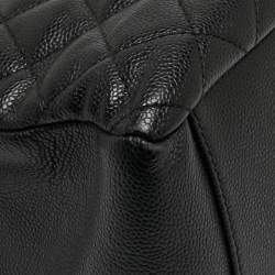 Pre Owned Chanel Black Quilted Caviar Leather Grand Shopper Tote
