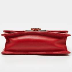 Pre Owned Chanel Red Quilted Leather Class Flap Shoulder Bag