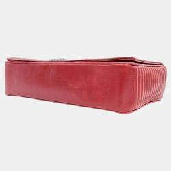Chanel Red Leather Chain Shoulder Bag