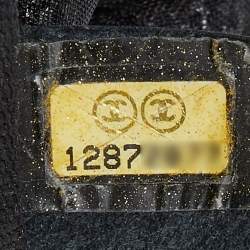 Pre Owned Chanel Black Mesh and Sequins Jumbo Classic Flap Bag