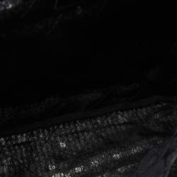 Pre Owned Chanel Black Mesh and Sequins Jumbo Classic Flap Bag