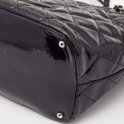 Chanel Black Quilted Patent Leather CC Timeless Tote