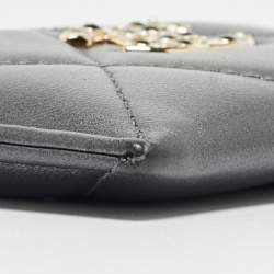 Chanel Grey Quilted Leather 19 Card Holder