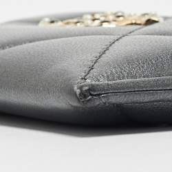Chanel Grey Quilted Leather 19 Card Holder