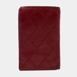 Chanel Red Quilted Leather Vintage Bifold Card Holder