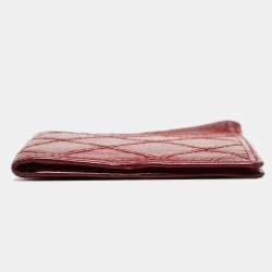 Chanel Red Quilted Leather Vintage Bifold Card Holder