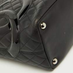 Pre Owned Chanel Black Quilted Leather Large Ligne Cambon Tote 
