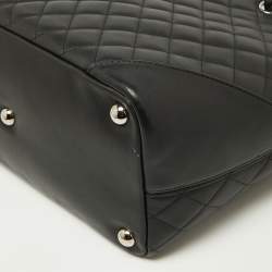Pre Owned Chanel Black Quilted Leather Large Ligne Cambon Tote 