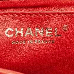 مملوكة مسبقًا Chanel Coral Red Quilted Lambskin Leather Jumbo Classic Single Flap Bag