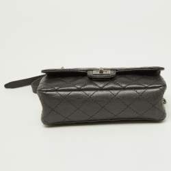 Pre Owned Chanel Grey Quilted Leather Reissue 2.55 Waist Belt Bag