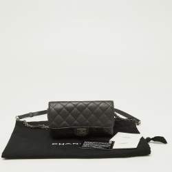 Pre Owned Chanel Grey Quilted Leather Reissue 2.55 Waist Belt Bag