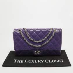 Chanel Purple Quilted Leather 227 Reissue 2.55 Flap Bag
