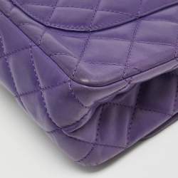 Chanel Purple Quilted Leather 227 Reissue 2.55 Flap Bag