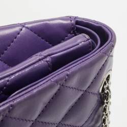 Chanel Purple Quilted Leather 227 Reissue 2.55 Flap Bag