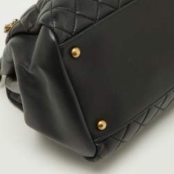 Pre Owned Chanel Black Quilted Leather Just Mademoiselle Bowler Bag