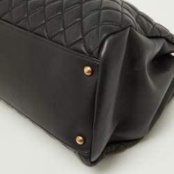 Pre Owned Chanel Black Quilted Leather Just Mademoiselle Bowler Bag