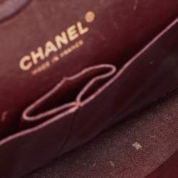 Pre Owned Chanel Navy Blue Quilted Leather Medium Classic Double Flap Bag