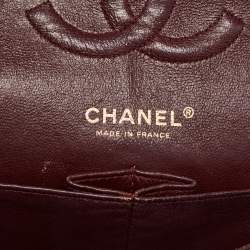 Pre Owned Chanel Navy Blue Quilted Leather Medium Classic Double Flap Bag