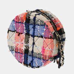 Chanel Tweed Round Crossbody Bag