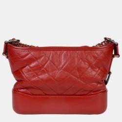 Chanel Red Calfskin Gold/Chain Gabriel de Chanel Hobo Bag 
