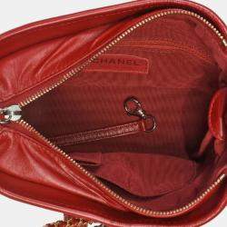 Chanel Red Calfskin Gold/Chain Gabriel de Chanel Hobo Bag 