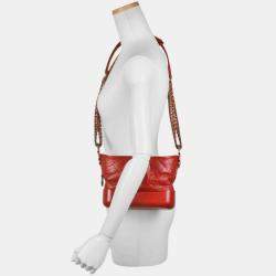 Chanel Red Calfskin Gold/Chain Gabriel de Chanel Hobo Bag 