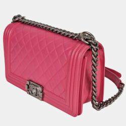 Chanel  Calf Leather Medium Boy Shoulder Bags