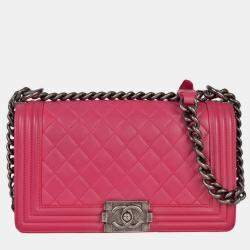 Chanel  Calf Leather Medium Boy Shoulder Bags