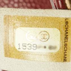 Pre Owned Chanel Dark Red Caviar Leather Large CC Timeless Flap Bag